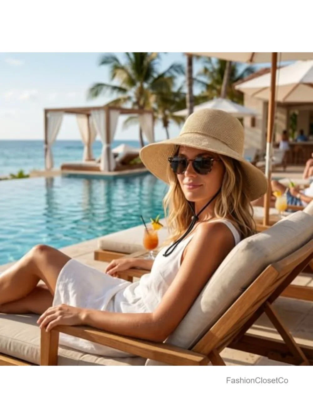 Handwoven Foldable Sun Hat with Adjustable Chin Strap